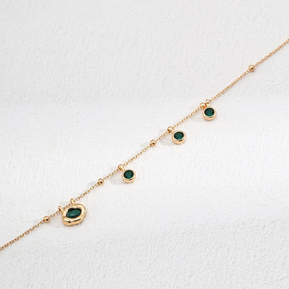 Green Zircon Pendant Necklace