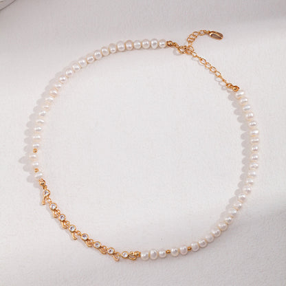 Pearl＆Zircon Necklace