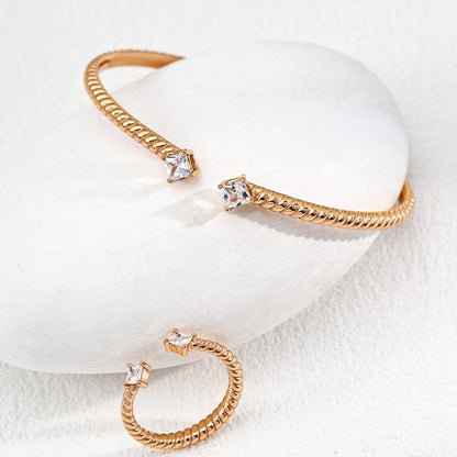 Zircon Inlaid Jewelry Set