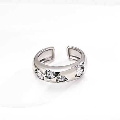 Multicolor Zircon Inlaid Ring