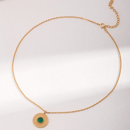 Green Chalcedony Jewelry Set