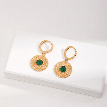 Green Chalcedony Jewelry Set