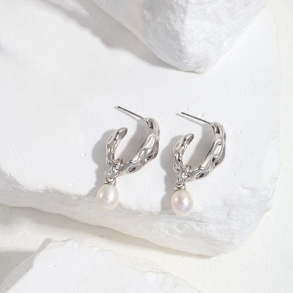 Pearl Pendant Earrings Ⅲ