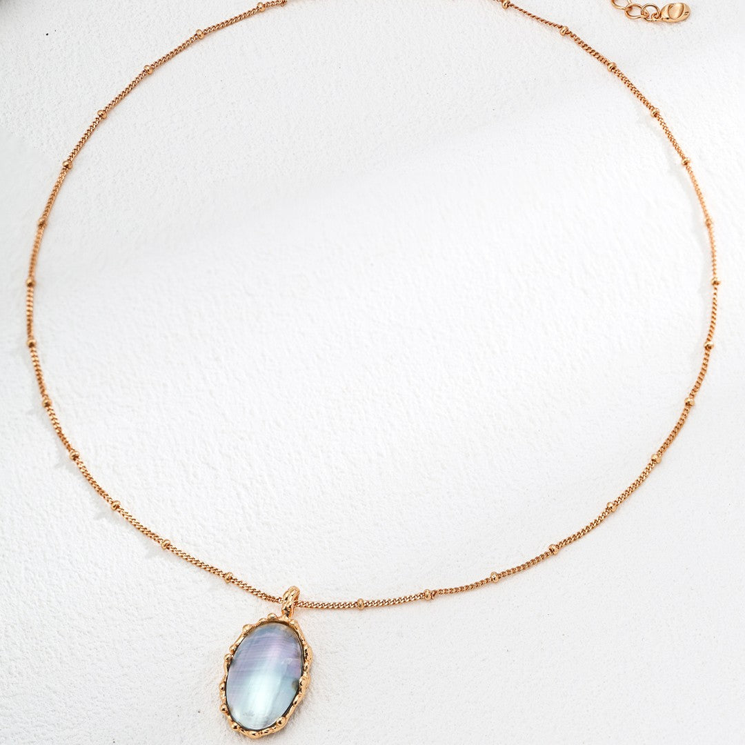 Shell Inlaid Pendant Necklace Ⅰ