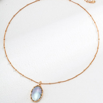 Shell Inlaid Pendant Necklace Ⅰ