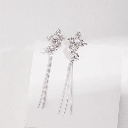Butterfly Shaped Pearl Earrings