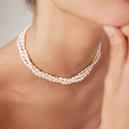 Multi Circle Pearl Necklace