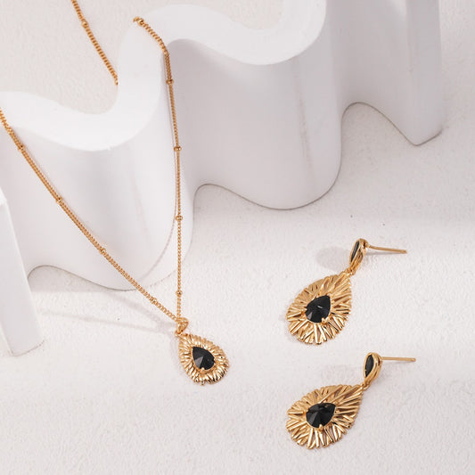 Black Zircon Jewelry Set