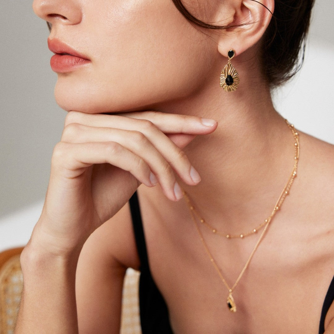 Black Zircon Jewelry Set