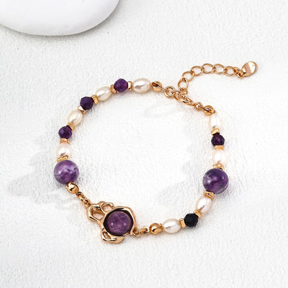 Amethyst＆Pearl Jewelry Set