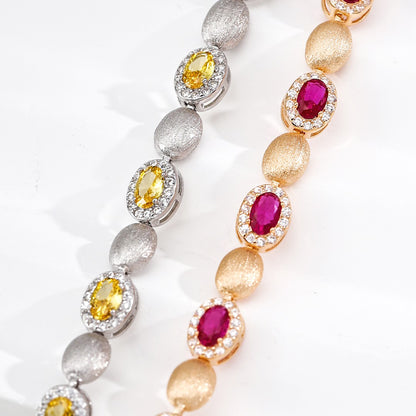 Synthetic Zircon Bracelet