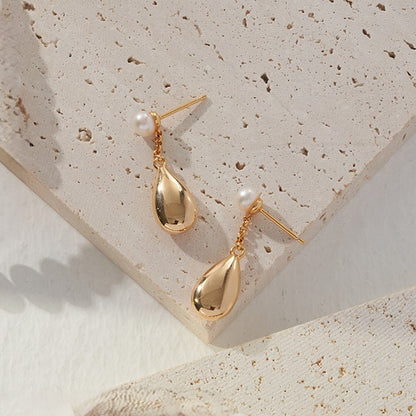 Water Droplet Shaped  Pendant Earrings