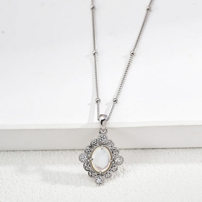 Amethyst/Shell Pendant Necklace