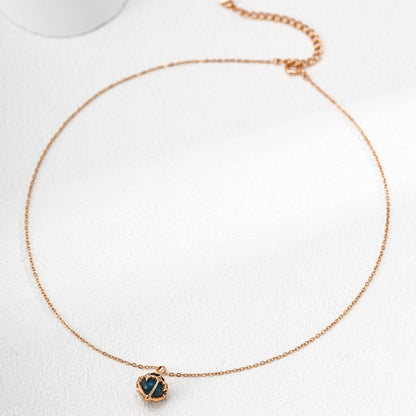 Amethyst/Azurite Pendant Necklace