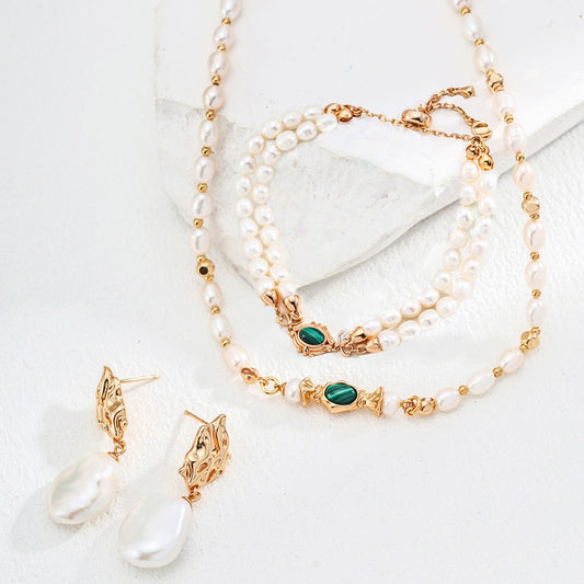 Malachite＆Pearl Jewelry Set Ⅰ