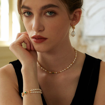 Malachite＆Pearl Jewelry Set Ⅰ