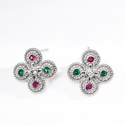 Multicolor Zircon Earrings