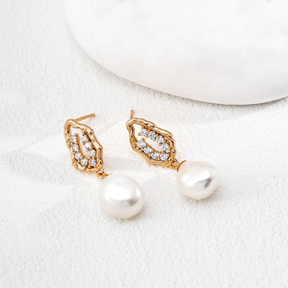 Pearl Pendant Earrings Ⅹ
