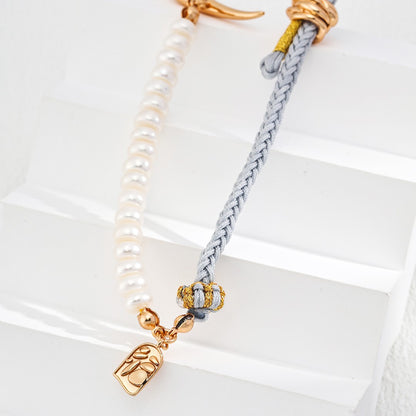 Hemp Rope＆Pearl Bracelet
