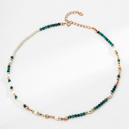 Malachite＆Pearl Necklace Ⅱ