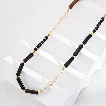 Onyx＆Pearl Necklace