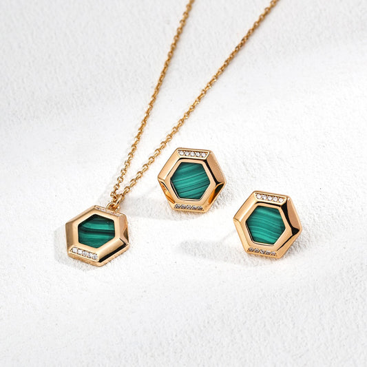 Conjunto de joyas de malaquita Ⅳ