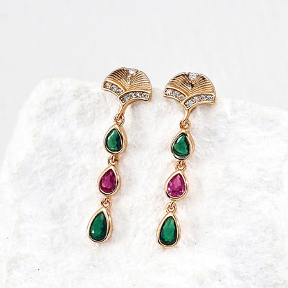 Multicolor Zircon Earrings Ⅳ