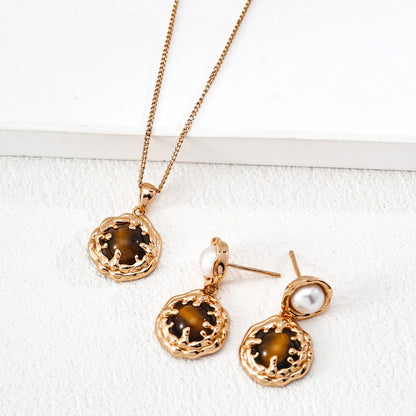 Tiger Eye Stone/Turquoise Jewelry Set