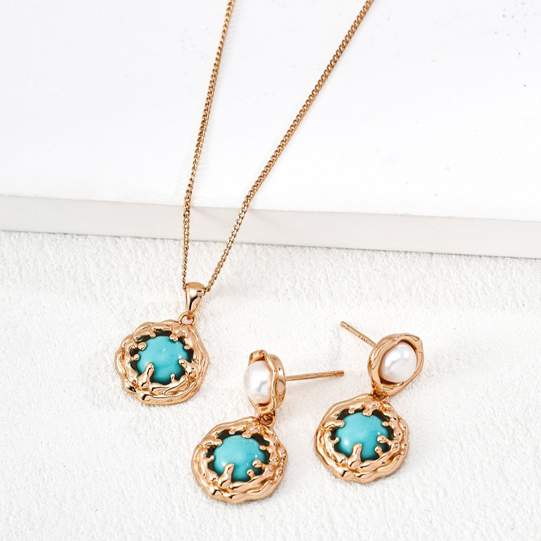 Tiger Eye Stone/Turquoise Jewelry Set