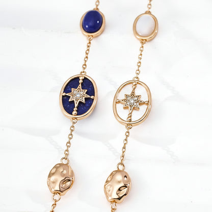 Lapis lazuli/Mother-Of- Pearl Bracelet