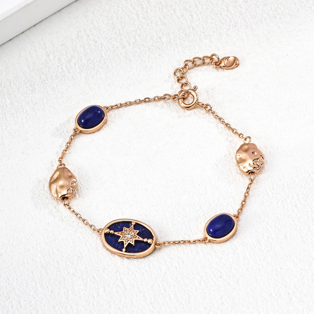 Lapis lazuli/Mother-Of- Pearl Bracelet