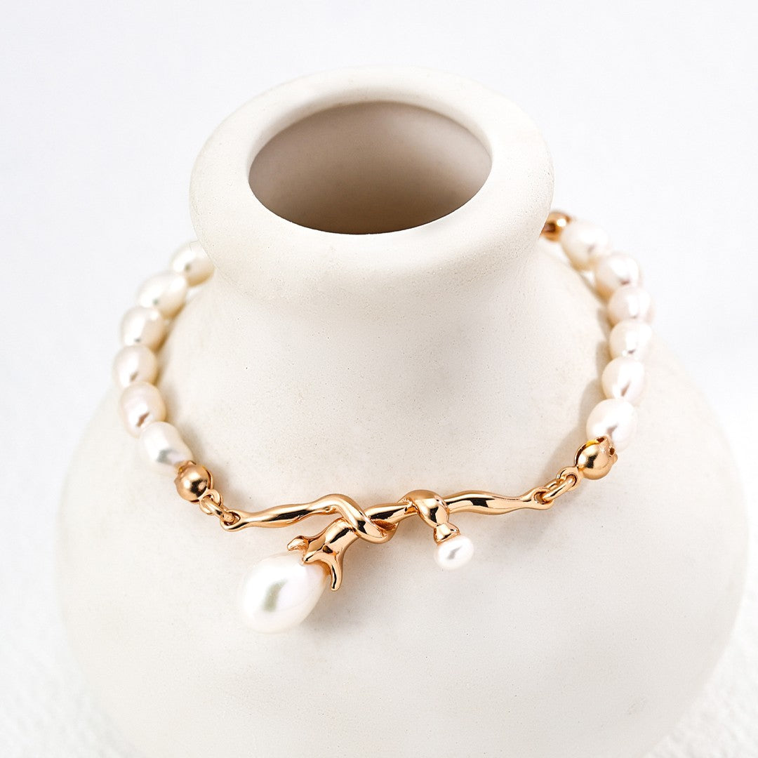 Wrapped Pearl Bracelet