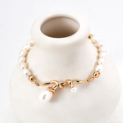 Wrapped Pearl Bracelet
