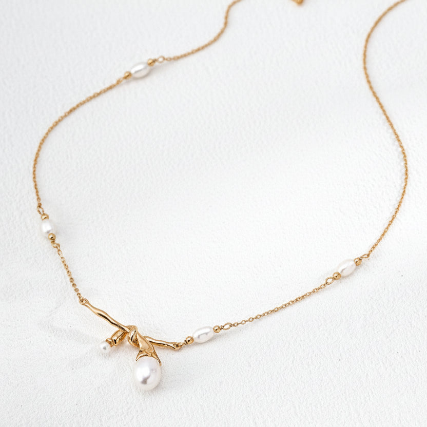 Wrapped Pearl Necklace