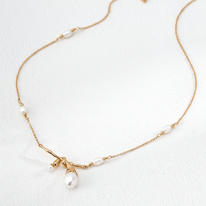 Wrapped Pearl Necklace