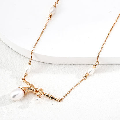 Wrapped Pearl Necklace