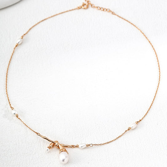 Wrapped Pearl Necklace