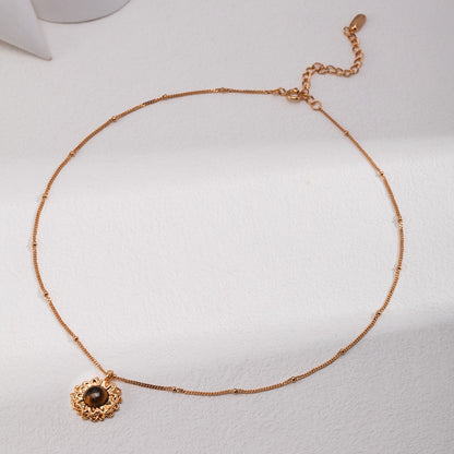 Tiger-Eye Stone Pendant Necklace Ⅳ