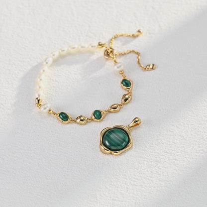 Pearl＆Malachite Bracelet Ⅱ