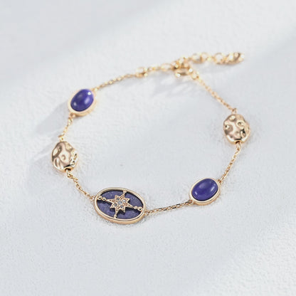 Lapis lazuli/Mother-Of- Pearl Bracelet