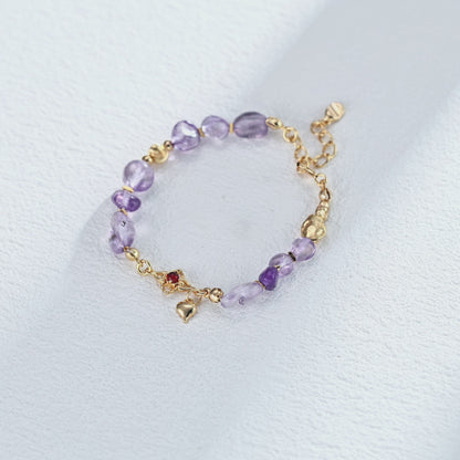 Amethyst＆Red Agate Bracelet