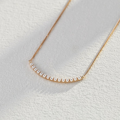 Arc Shaped Pendant Necklace