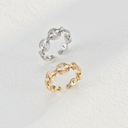 Circular Zircon Ring