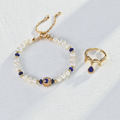 Pearl＆Lapis Lazuli Bracelet Ⅳ