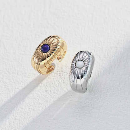 Lapis Lazuli/Shell bead Ring