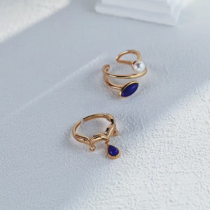 Lapis Lazuli Crown Ring